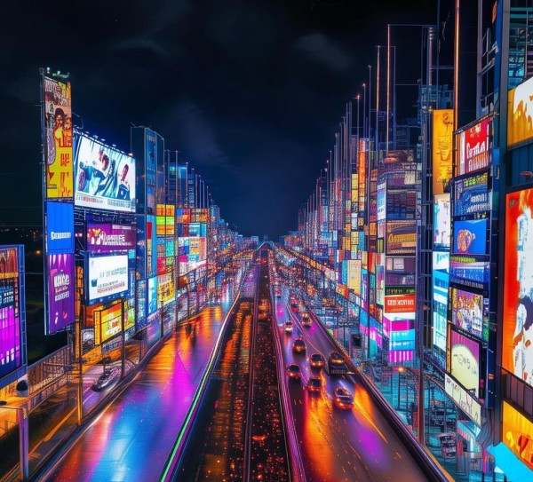 高速路两侧高光广告